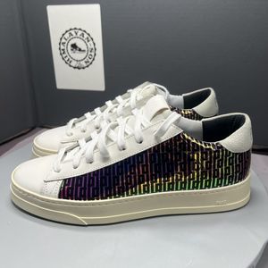 P448 Jack Monogram Sneaker You Can Surf Later Made In Italy Women US Sz 7 EUR 37